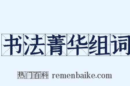 书法菁华组词是什么意思的图片